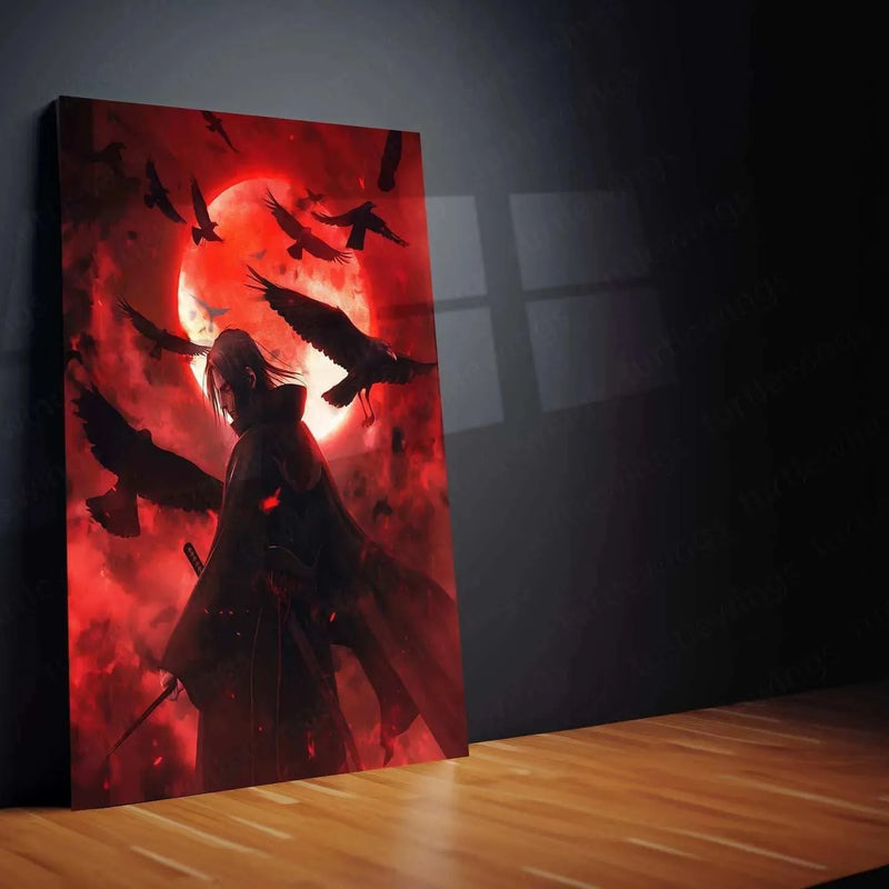 Itachi Uchiha Metal Poster – Akatsuki Anime Wall Art | Naruto Shippuden Decor - TURTLEWINGS