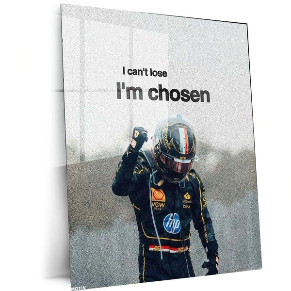 I’m Chosen – Gabriel Bortoleto Racing Motivation Metal Poster | F2/F3 Motorsport Wall Art