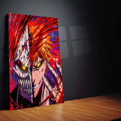 Anime metal poster | Ichigo Kurosaki – Hollow Form Unleashed Metal Poster | Bleach Anime Wall Frame