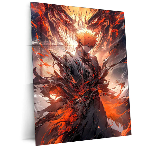 Ichigo Kurosaki – Bankai Metal Poster | Bleach Anime Wall Frame