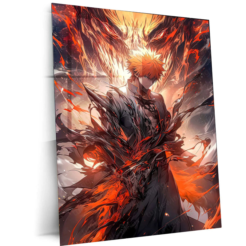 Ichigo Kurosaki – Bankai Metal Poster | Bleach Anime Wall Frame