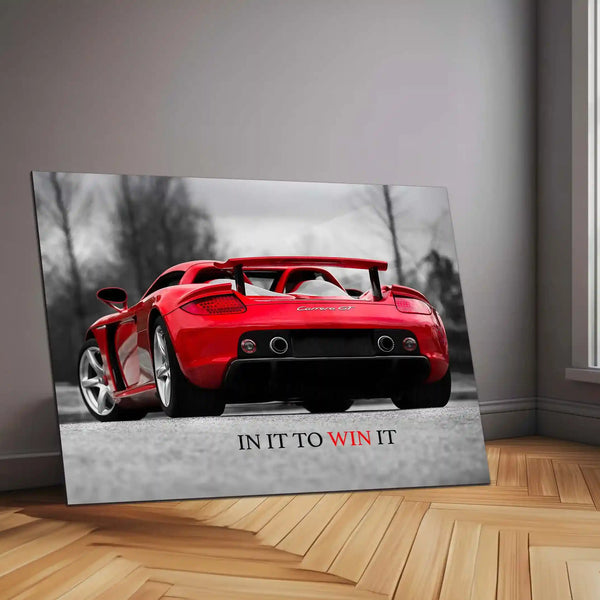 In It to Win It – Porsche Carrera GT Metal Frame | Supercar Wall Art