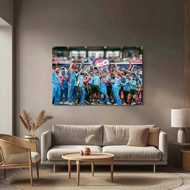 Indian Cricket Team Metal Poster – Pride of the Nation Wall Art 2 - TURTLEWINGS