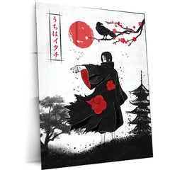 Anime metal poster | Itachi Uchiha – The Crow of the Akatsuki Metal Poster | Naruto Anime Wall Frame