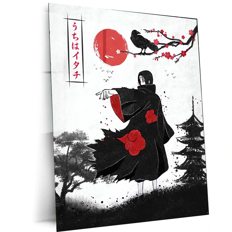 Anime metal poster | Itachi Uchiha – The Crow of the Akatsuki Metal Poster | Naruto Anime Wall Frame