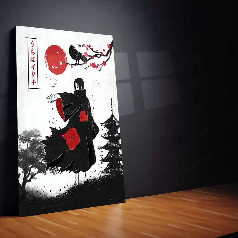 Anime metal poster | Itachi Uchiha – The Crow of the Akatsuki Metal Poster | Naruto Anime Wall Frame