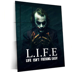 Joker with Quote Metal Poster – DC Supervillain Art | Dark Knight Quote Wall Decor - TURTLEWINGS