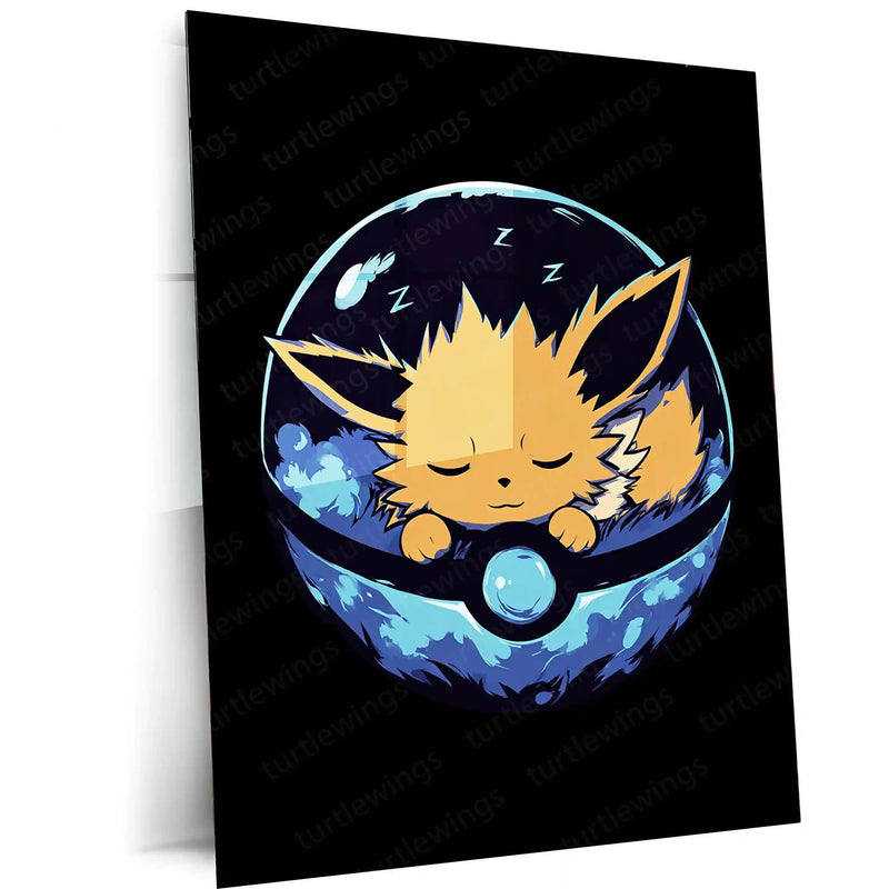 Jolteon Pokémon Metal Frame | Electric Type Thunder Speed Art - TURTLEWINGS