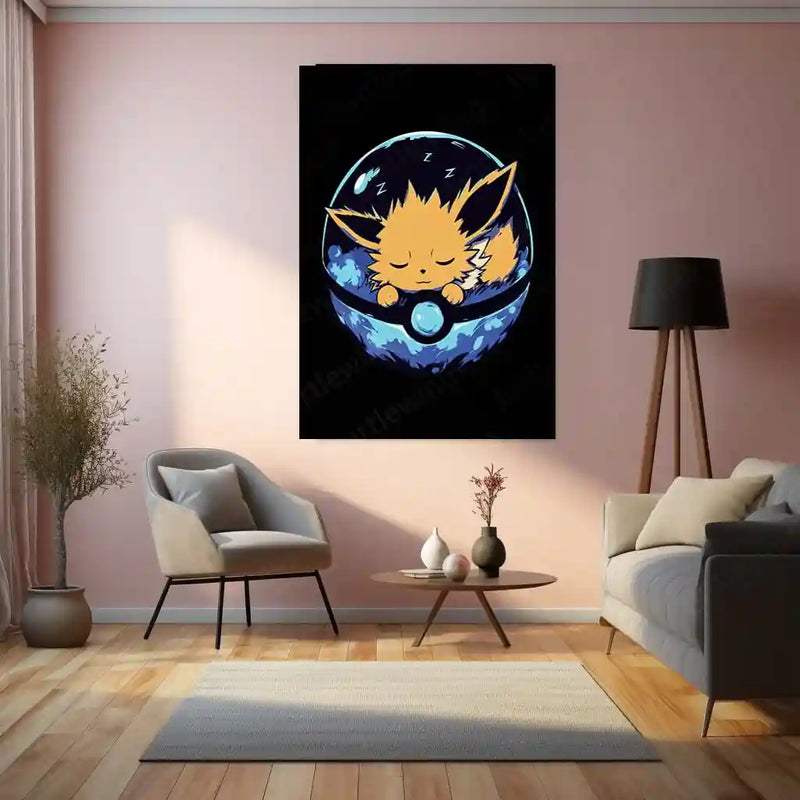 Jolteon Pokémon Metal Frame | Electric Type Thunder Speed Art - TURTLEWINGS