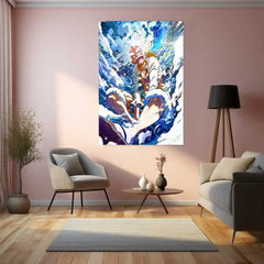 Anime metal poster | Joy of Freedom – Gear 5 Luffy Unleashed Metal Poster | One Piece Anime Wall Frame