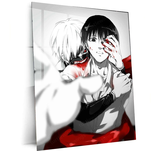 Kaneki Ken Metal Poster – Tokyo Ghoul Anime Wall Art | Dark Aesthetic Decor - TURTLEWINGS