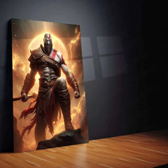 Kratos Metal Poster – God of War Wall Art | Epic Gaming Decor 3 - TURTLEWINGS