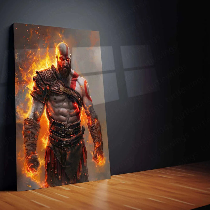 Kratos Metal Poster – God of War Wall Art | Epic Gaming Decor 5 - TURTLEWINGS