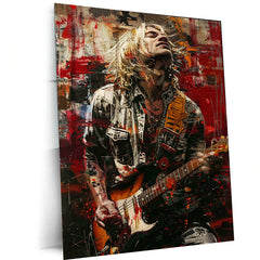Kurt Cobain Metal Poster – Nirvana Grunge Rock Legend Wall Art - TURTLEWINGS