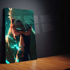 Kakashi Hatake – Lightning Focus Metal Poster | Naruto Wall Frame
