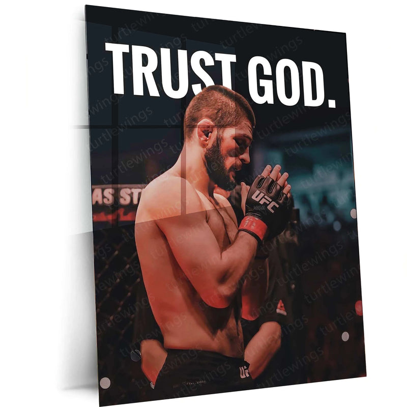 Khabib Nurmagomedov Metal Poster – UFC MMA Champion Wall Art - TURTLEWINGS