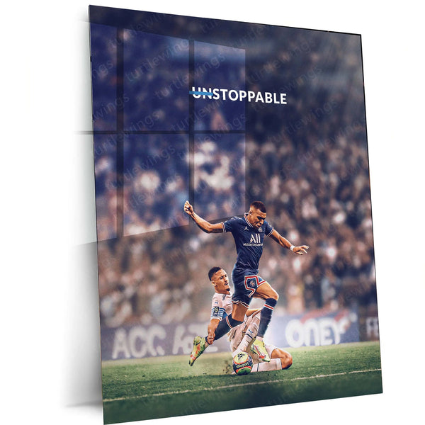 Kylian Mbappé France Metal Frame | World Cup Star Wall Art 03 - TURTLEWINGS