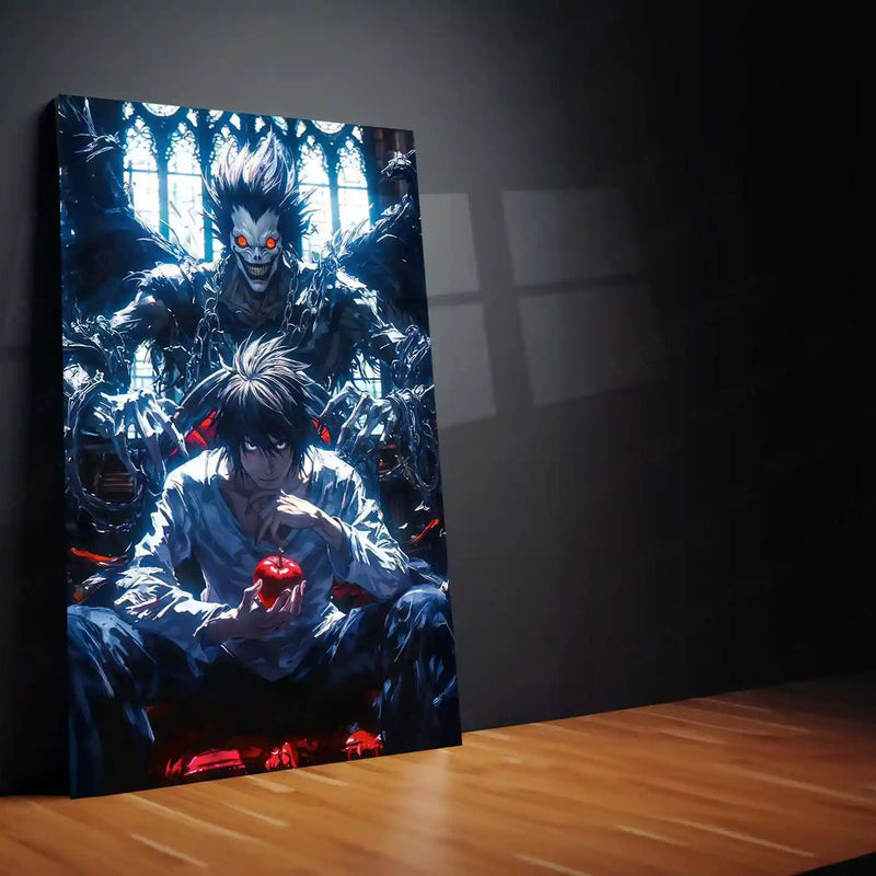 Anime metal poster | L & Ryuk – Death Note Metal Poster | Dark Anime Wall Frame