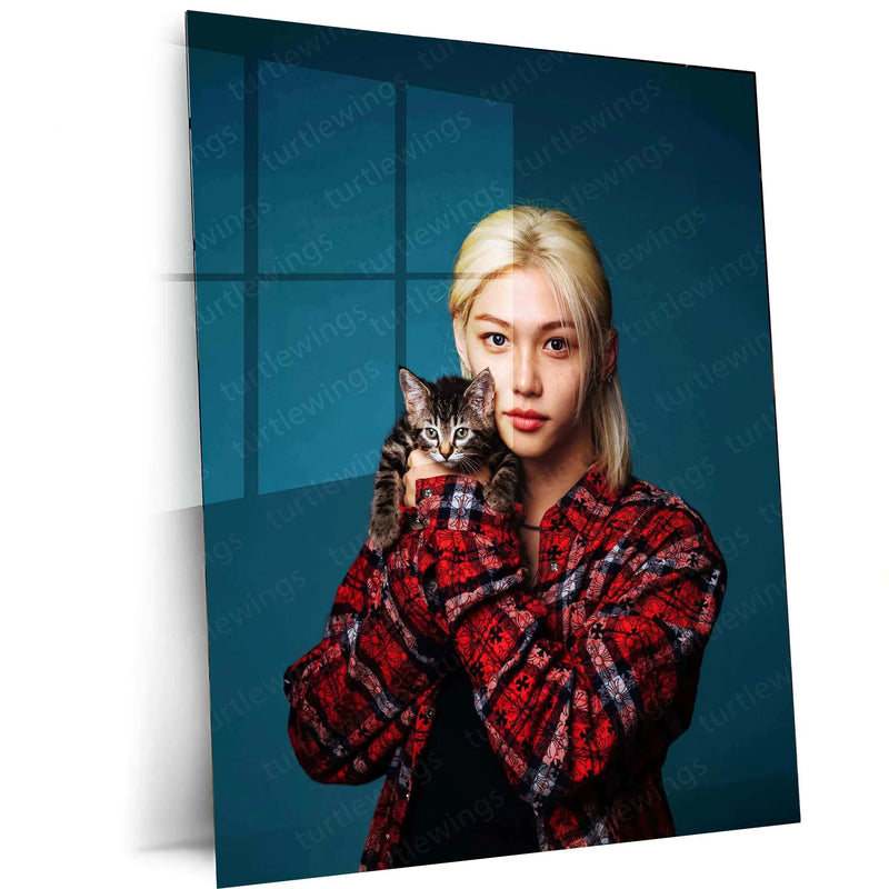 Lee Felix Metal Poster – Stray Kids Deep Voice & Dance Icon Wall Art for STAYs - TURTLEWINGS