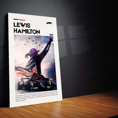 Lewis Hamilton Metal Frame | 7-Time Formula 1 World Champion Wall Art - TURTLEWINGS