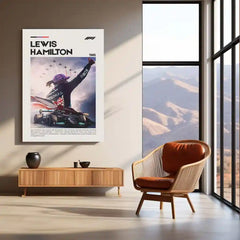 Lewis Hamilton Metal Frame | 7-Time Formula 1 World Champion Wall Art - TURTLEWINGS