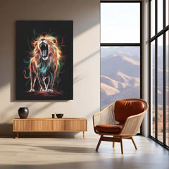 Majestic Lion Art Metal Frame | Regal Wildlife Wall Decor | Premium Metal Poster - TURTLEWINGS