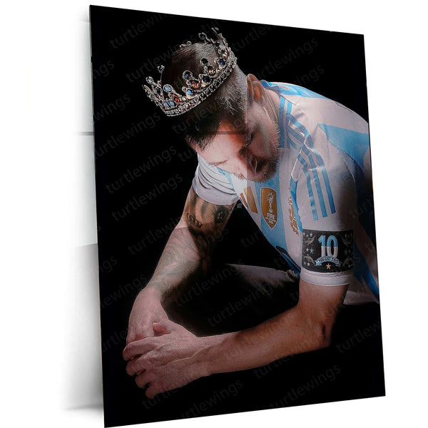 Lionel Messi Metal Poster – GOAT Football Wall Art 4 - TURTLEWINGS