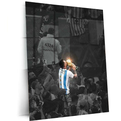 Lionel Messi Metal Poster – GOAT Football Wall Art 9 - TURTLEWINGS