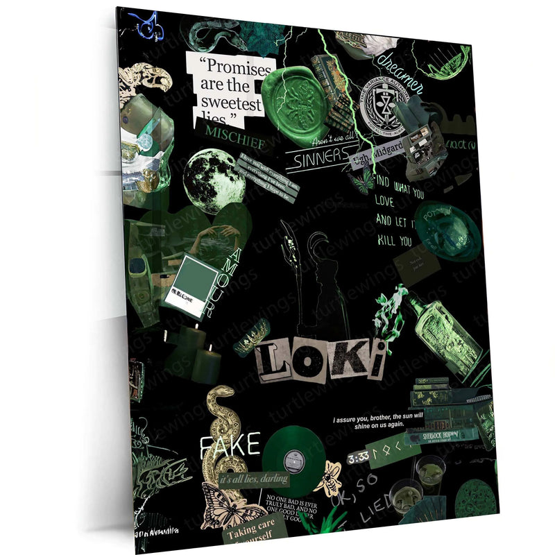 Loki Metal Poster – God of Mischief Wall Art | Marvel Villain Aesthetic Decor 2 - TURTLEWINGS