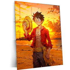 Anime Metal poster | Luffy One Piece Metal Poster – The King of Pirates Wall Art - TURTLEWINGS