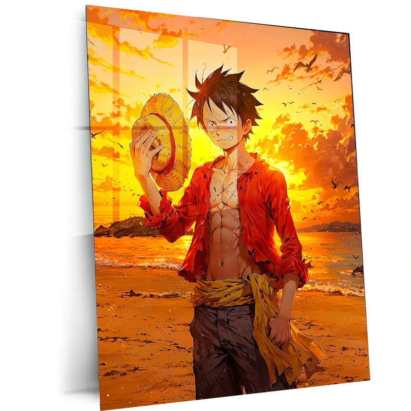 Anime Metal poster | Luffy One Piece Metal Poster – The King of Pirates Wall Art - TURTLEWINGS