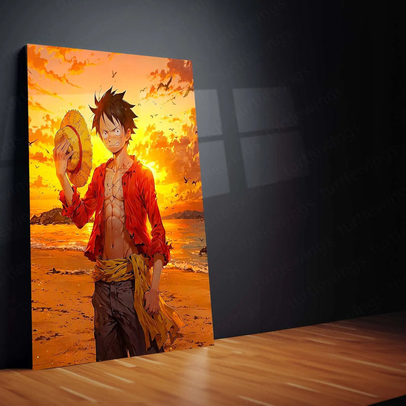 Anime Metal poster | Luffy One Piece Metal Poster – The King of Pirates Wall Art - TURTLEWINGS