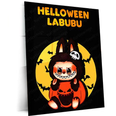 Halloween Labubu – Spooky Cute Limited Edition Metal Poster | Pop Art Wall Frame