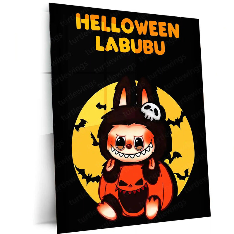 Halloween Labubu – Spooky Cute Limited Edition Metal Poster | Pop Art Wall Frame
