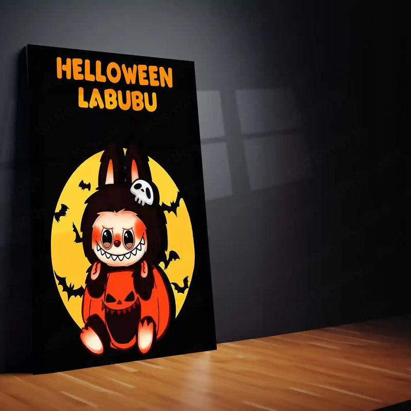 Halloween Labubu – Spooky Cute Limited Edition Metal Poster | Pop Art Wall Frame