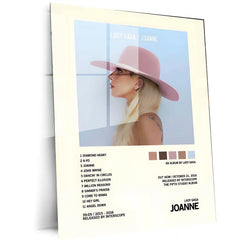 Lady Gaga – Joanne Minimalist Album Metal Poster | Music Wall Frame