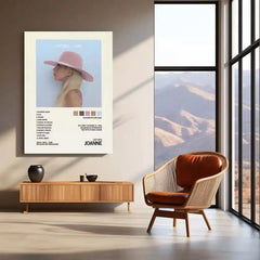 Lady Gaga – Joanne Minimalist Album Metal Poster | Music Wall Frame