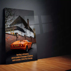 Cars Metal Poster | Lamborghini Countach – Escape, Freedom & Success Metal Poster | Supercar Wall Frame