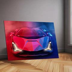 Lamborghini Sián Neon Poster – Futuristic Supercar Neon LED Metal Frame | Luxury Car Wall Art