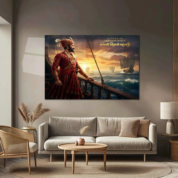 Chhatrapati Shivaji Maharaj Metal Frame | Warrior King Wall Art | Metal Frame 11