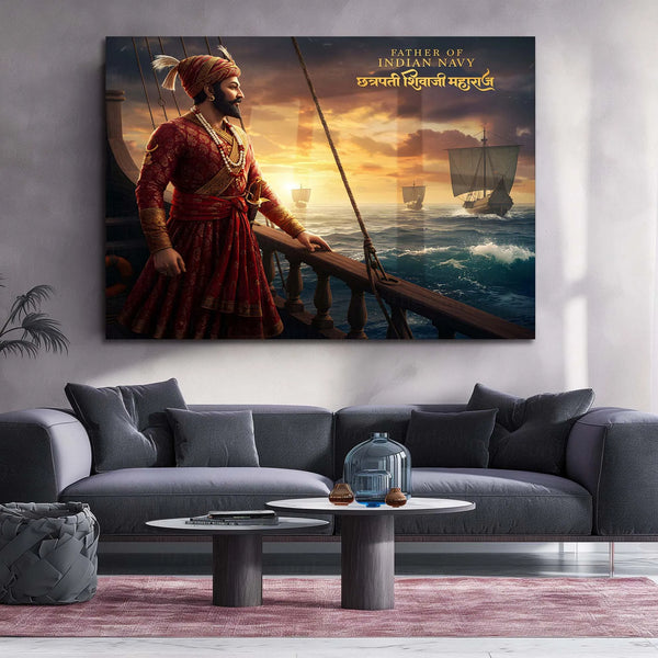 Chhatrapati Shivaji Maharaj Metal Frame | Warrior King Wall Art | Metal Frame 11