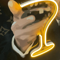 Leonardo DiCaprio Wolf of Wall Street Neon LED Metal Poster - TURTLEWINGS