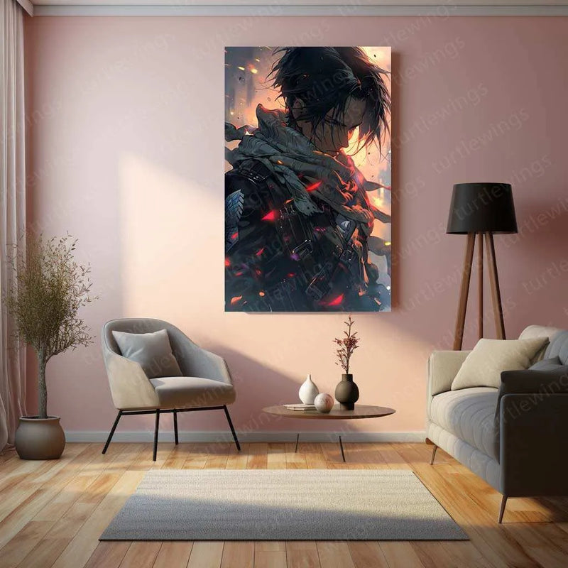 Levi Ackerman - AOT Metal Poster | Attack on Titan | Epic Hero Wall Art - TURTLEWINGS
