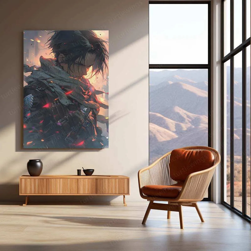 Levi Ackerman - AOT Metal Poster | Attack on Titan | Epic Hero Wall Art - TURTLEWINGS