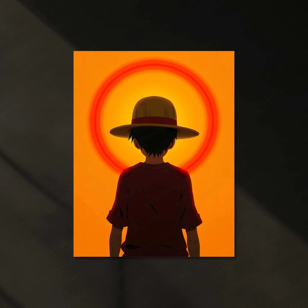 Luffy One Piece Neon LED Metal Poster - TURTLEWINGS