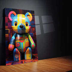 Cute Teddy Bear Metal Poster – Adorable & Cozy Wall Art - TURTLEWINGS