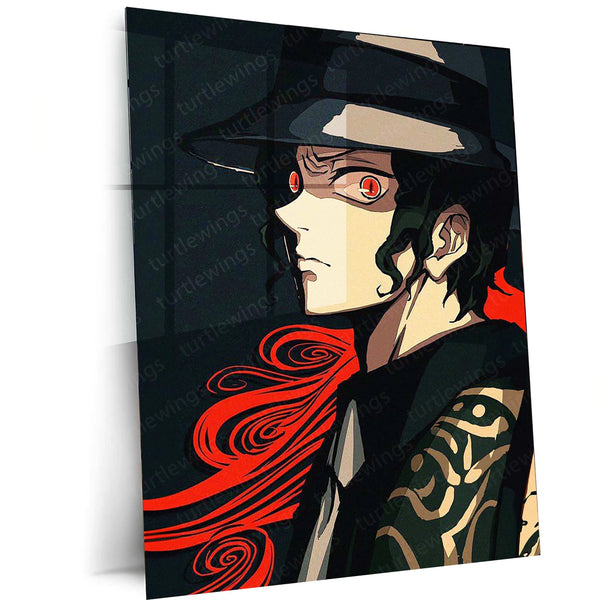 Muzan Kibutsuji Metal Poster – Demon Slayer Anime Villain Wall Art 2 - TURTLEWINGS
