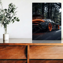 McLaren P1 Neon LED Metal Frame â Luxury Supercar Wall Art - TURTLEWINGS