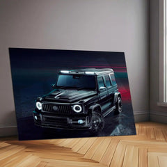 Mercedes G-Wagon – Urban Luxury SUV Neon LED Metal Poster | Premium Automotive Wall Frame