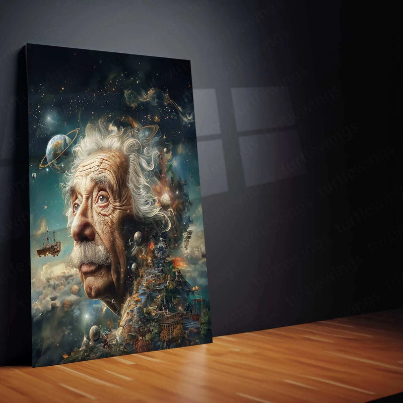 Metatron Inspirational Quote Metal Poster | Imagination vs. Knowledge Wall Art | Motivational Decor - TURTLEWINGS